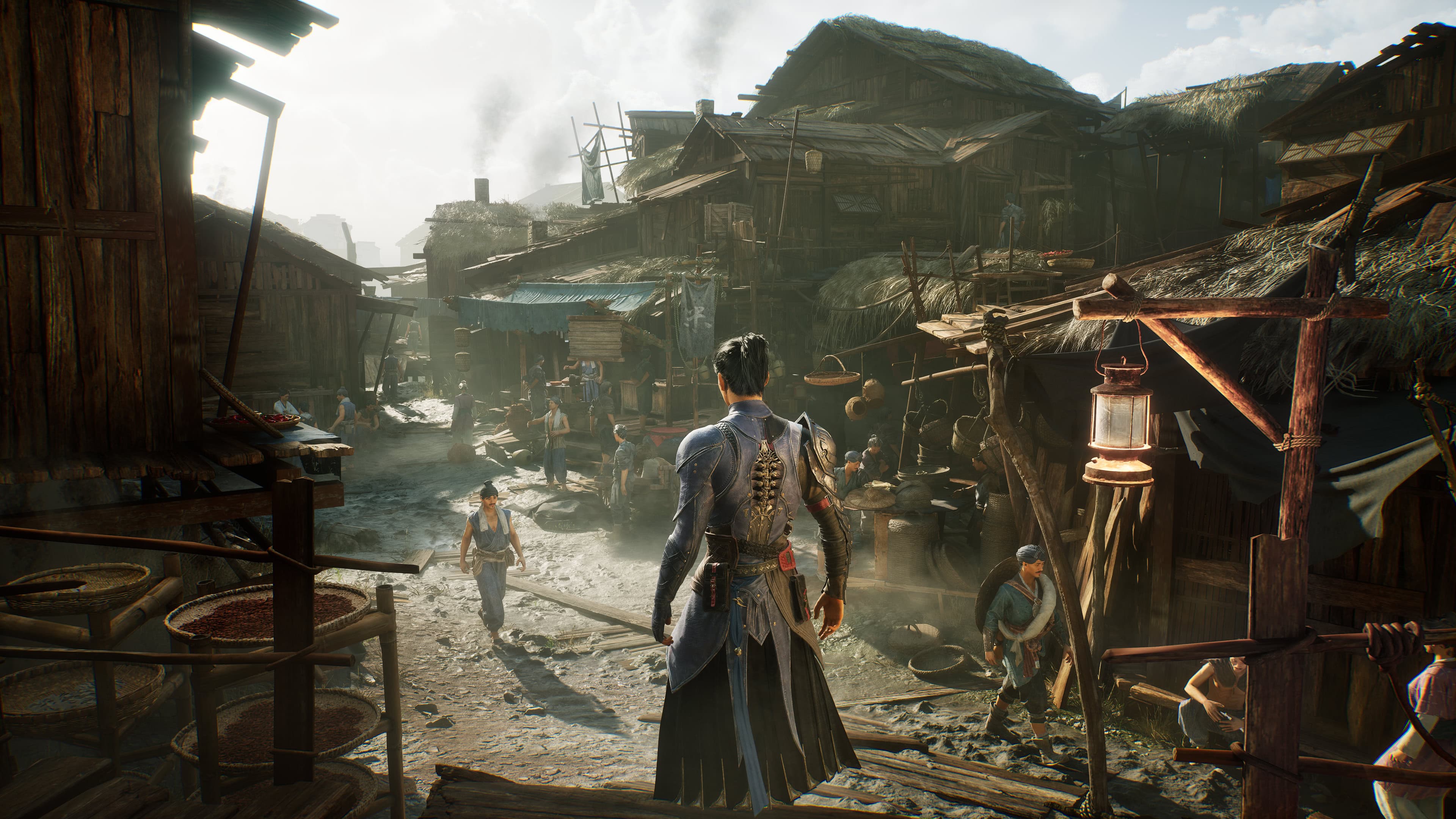 Steam metropolis skyline with airships