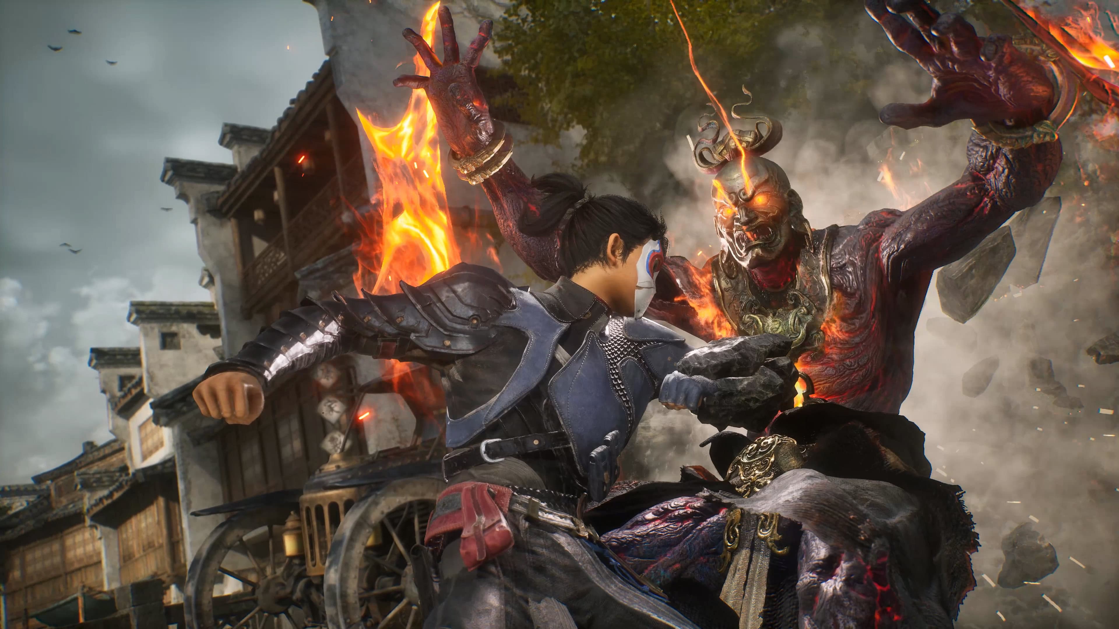 Zhou capital panorama with neon steam